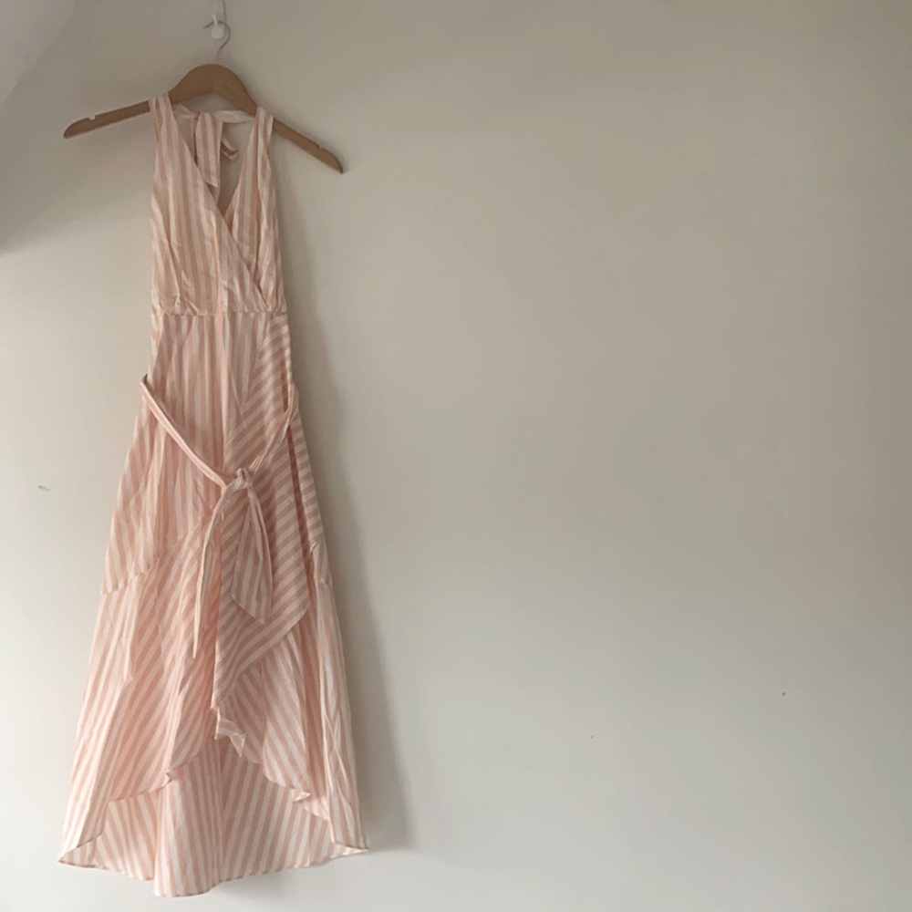 Cremieux French luxury brand pink midi dress size 0